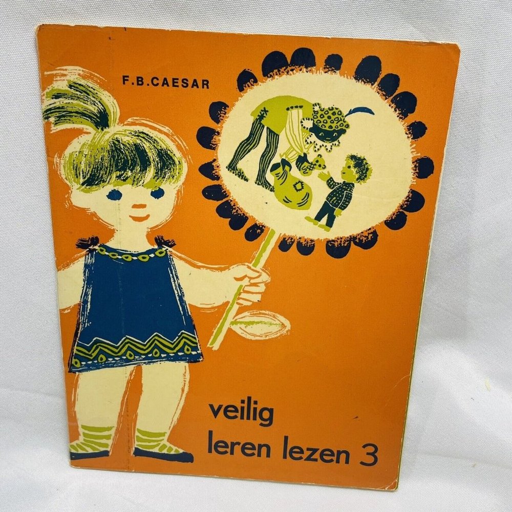 Dutch Language Children’s Safe Learning To Read Vintage Book 3 F.B. Ceaser